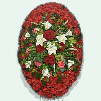 Венок из искусственных цветов